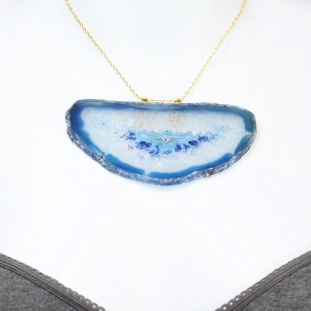 Blue Agate Necklace